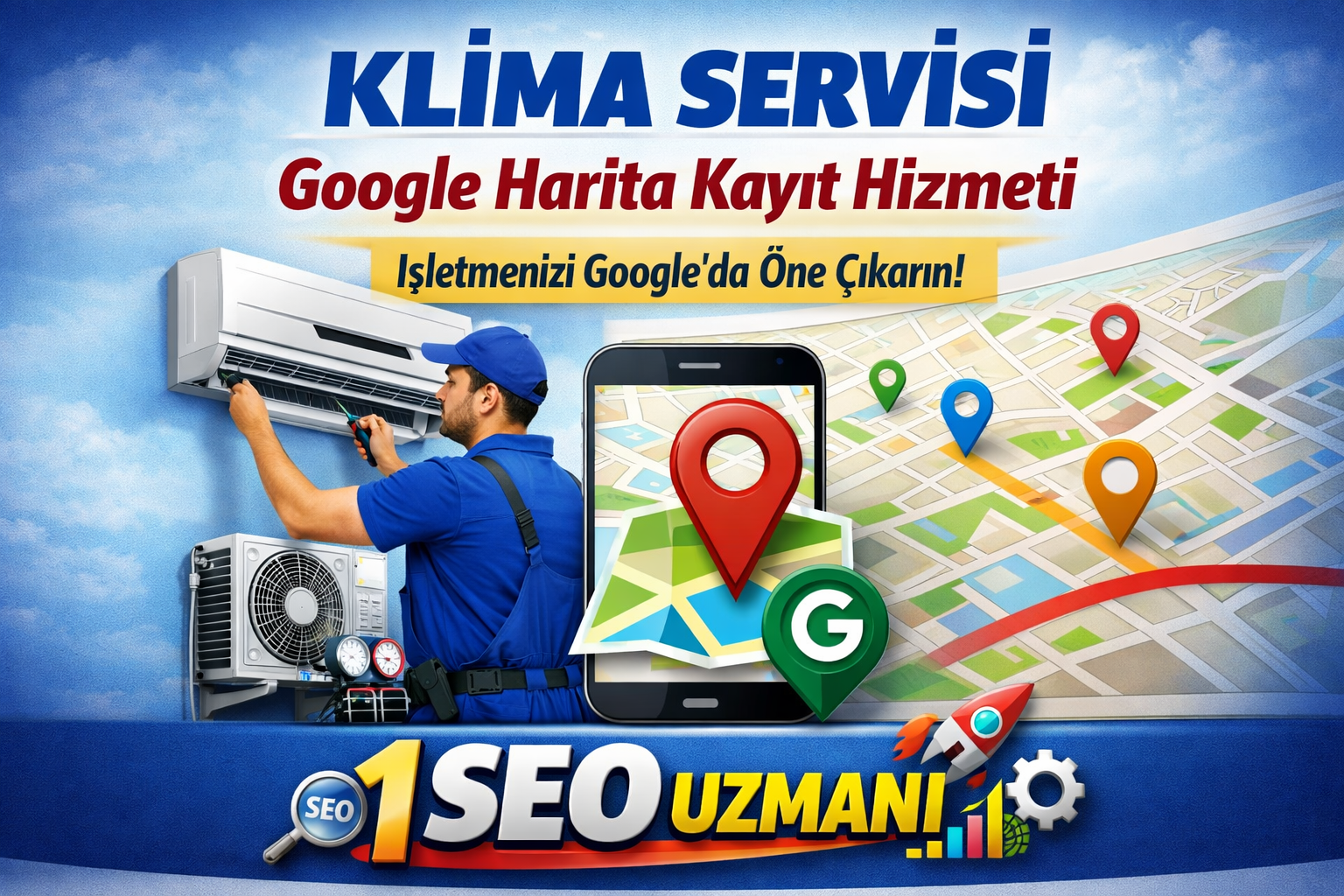 Klima Servisi Google Harita Kayıt Hizmeti