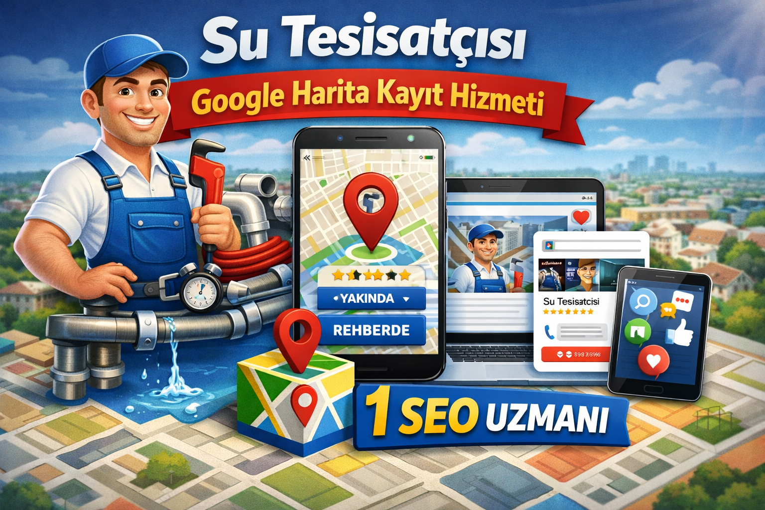 Su Tesisatçısı Google Harita Kayıt Hizmeti