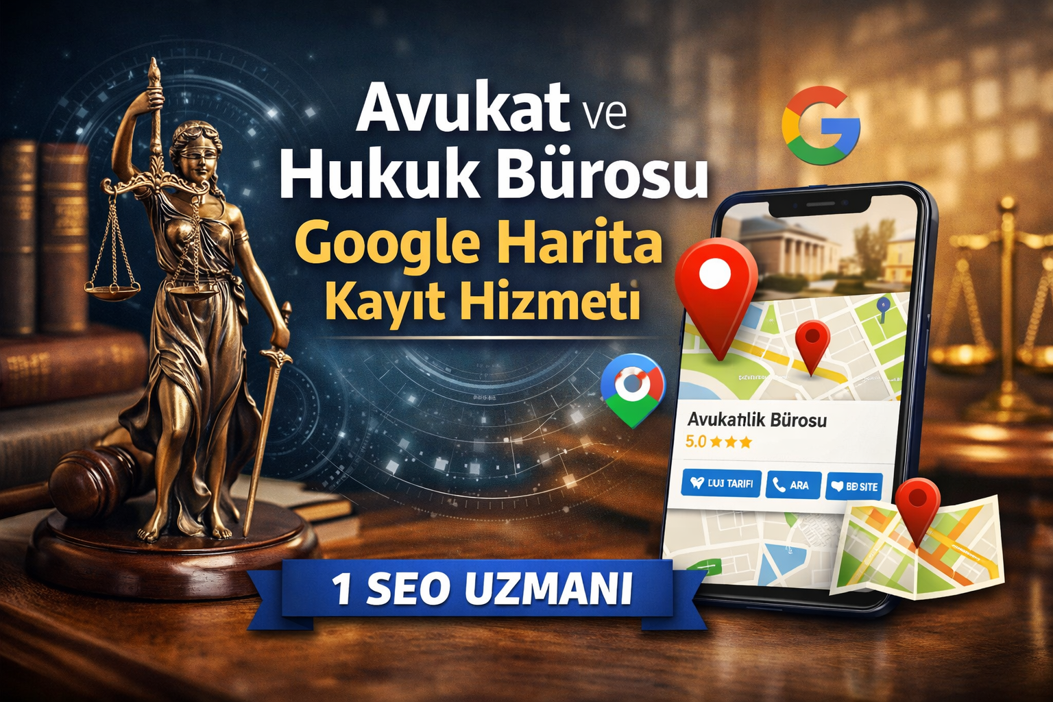 Avukat ve Hukuk Bürosu Google Harita Kayıt Hizmeti